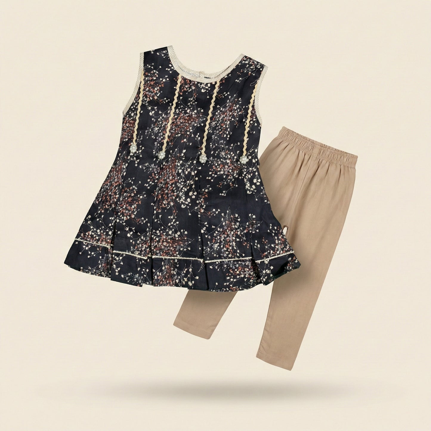 Baby Girl Black Elegant Frock - Premium Party Dress 12M-4Y