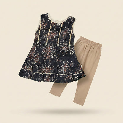 Baby Girl Black Elegant Frock - Premium Party Dress 12M-4Y