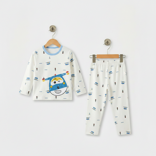 Boys 3-Piece Outfit Set - Shirt, Trouser Hat Character Design 12M-4Y