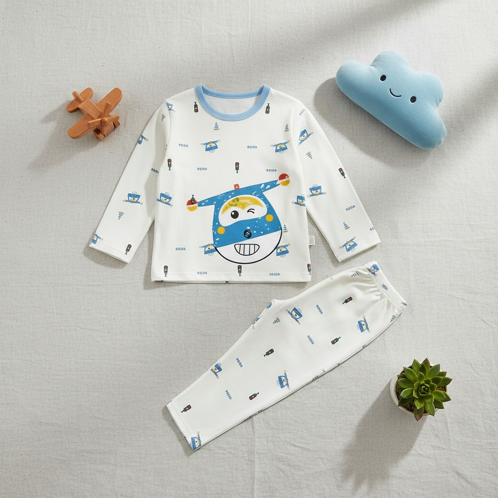 Boys 3-Piece Outfit Set - Shirt, Trouser Hat Character Design 12M-4Y