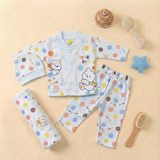 Premium 3-Piece Baby Suit - Lightweight Outfit for Newborn 0-6M