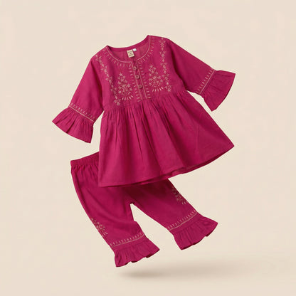 Baby Girl Premium Embroidered Frock - Elegant Party Dress 12M-3Y