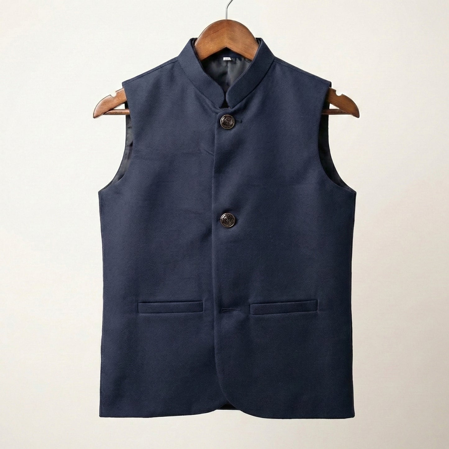 Boys Navy Blue Waistcoat - Classic Formal Wear 1-4Y