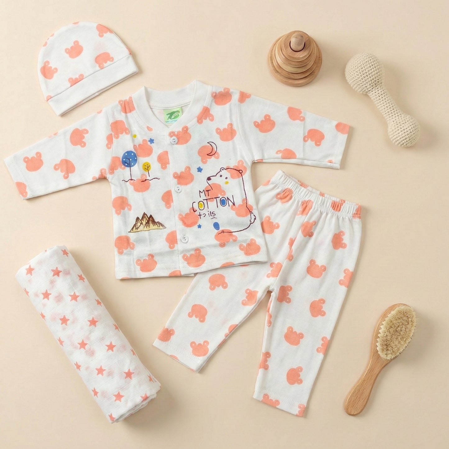 Premium 3-Piece Baby Suit - Lightweight Outfit for Newborn 0-6M