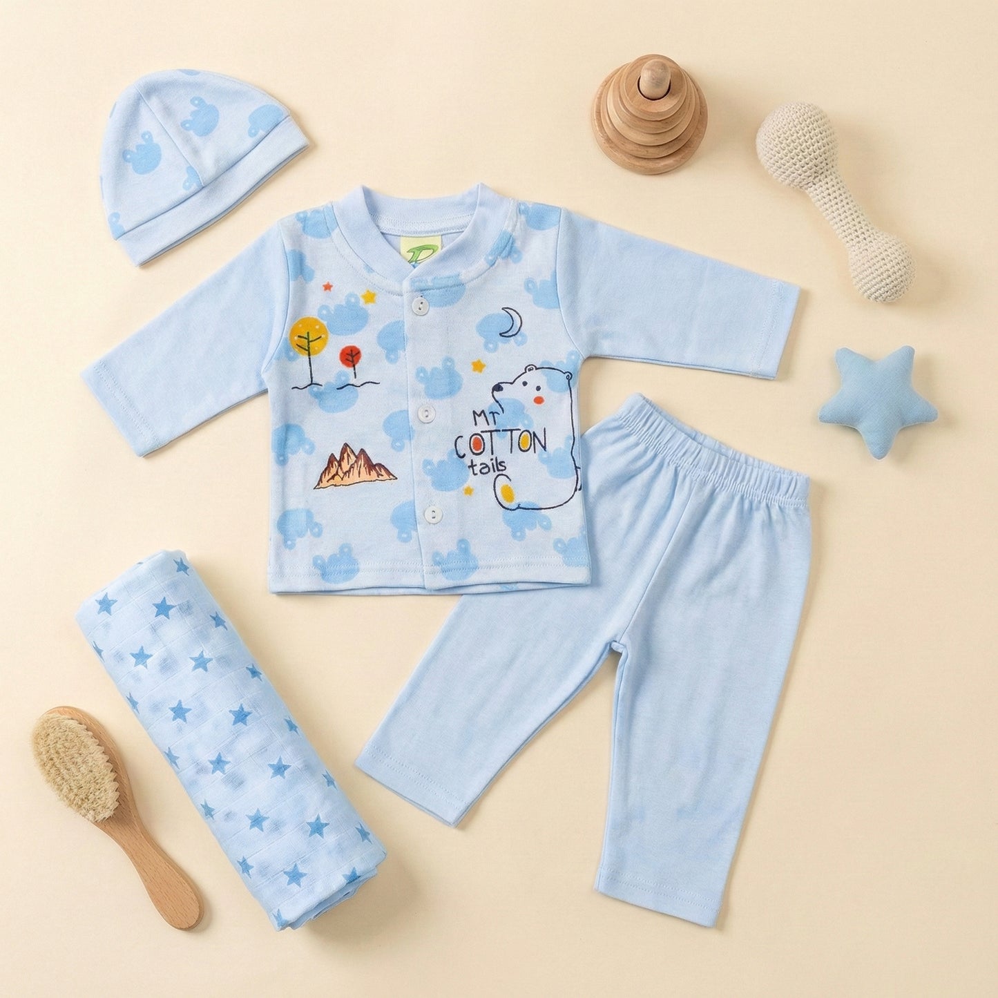 Premium 3-Piece Baby Suit - Lightweight Outfit for Newborn 0-6M