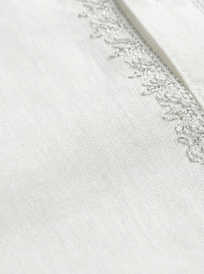 Baby Boy White Kurta Shalwar - Traditional Outfit 3-9M