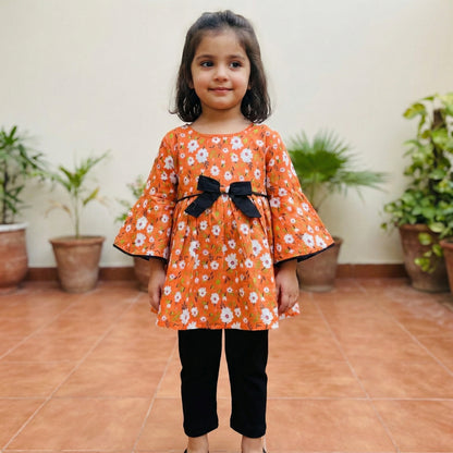 Baby Girl Sophisticated Floral Frock - Complete Party Dress Set 12M-3Y