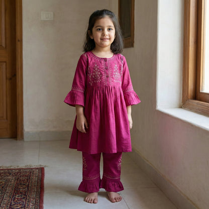 Baby Girl Premium Embroidered Frock - Elegant Party Dress 12M-3Y