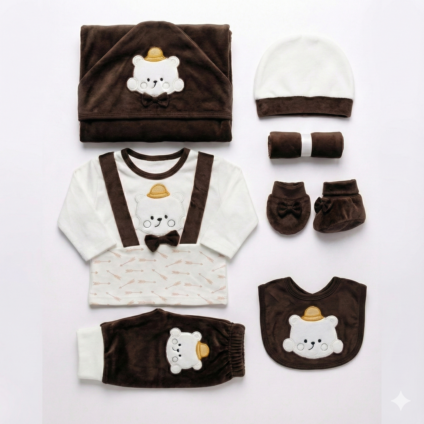 7 Piece Adorable Kitty Baby Set - Complete Newborn Bundle