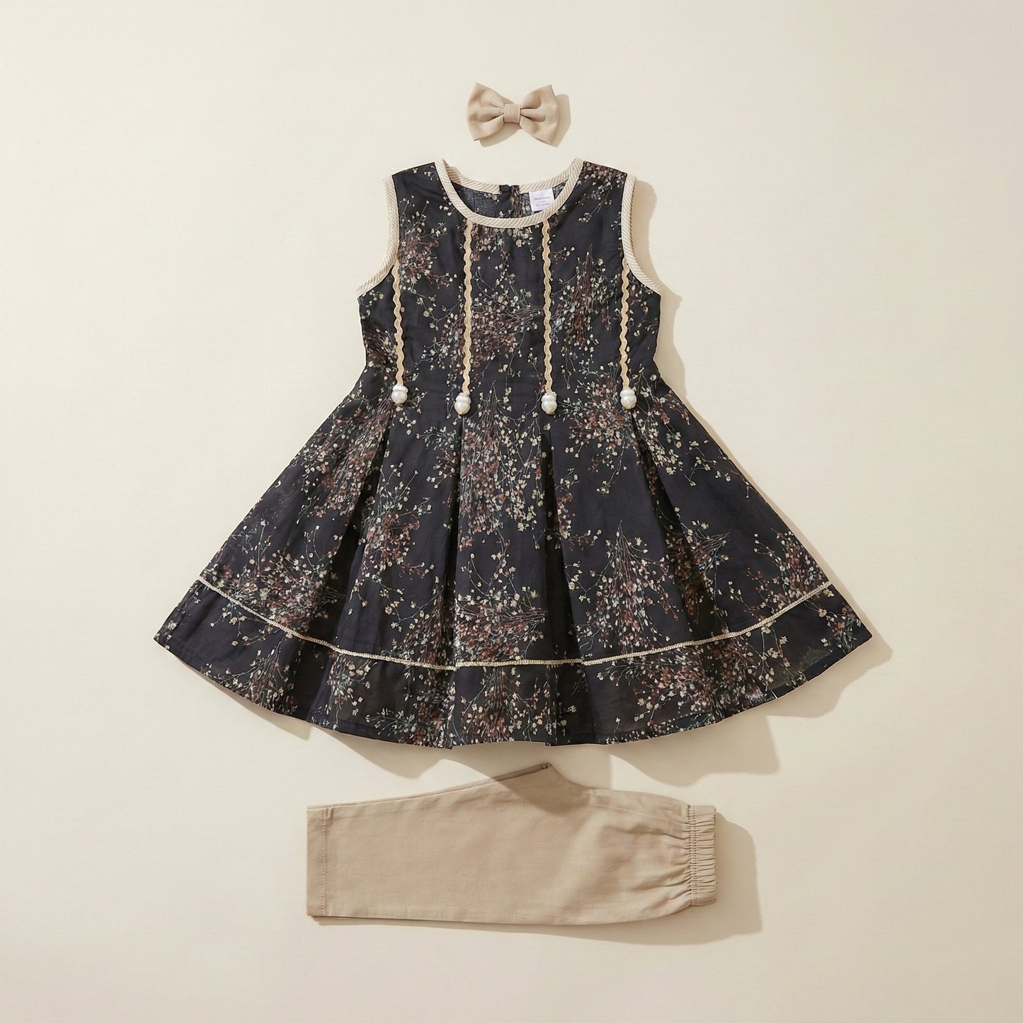Baby Girl Black Elegant Frock - Premium Party Dress 12M-4Y