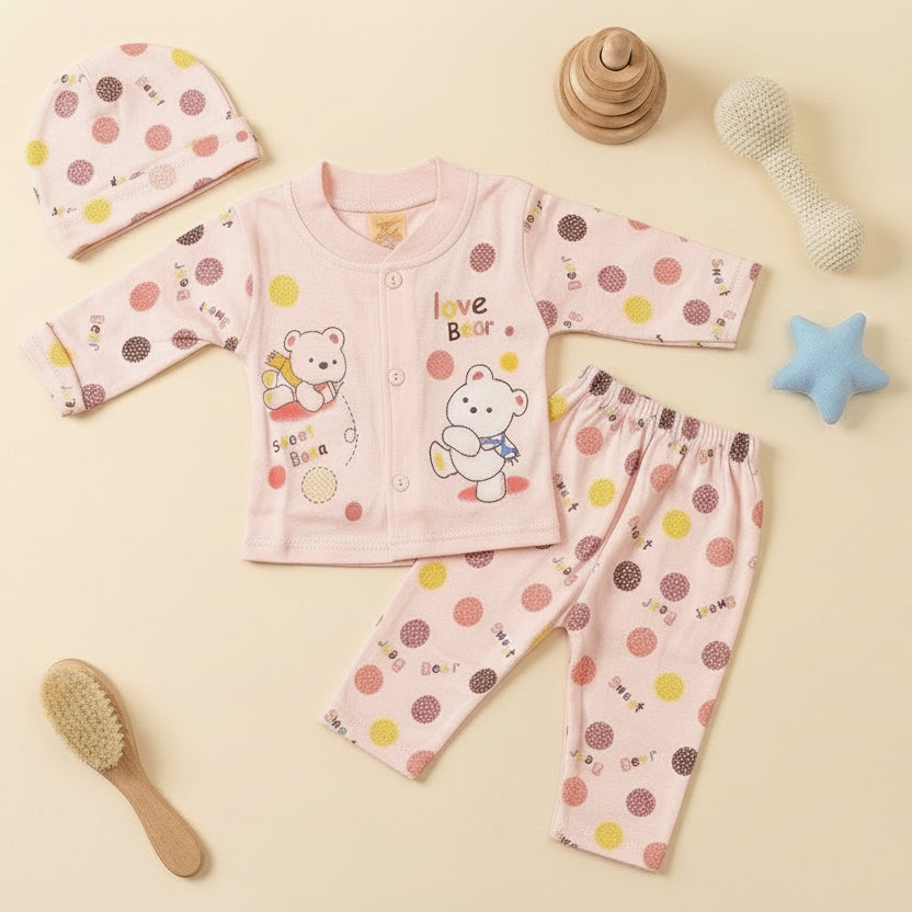 Premium 3-Piece Baby Suit - Lightweight Outfit for Newborn 0-6M