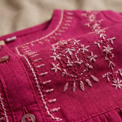 Baby Girl Premium Embroidered Frock - Elegant Party Dress 12M-3Y