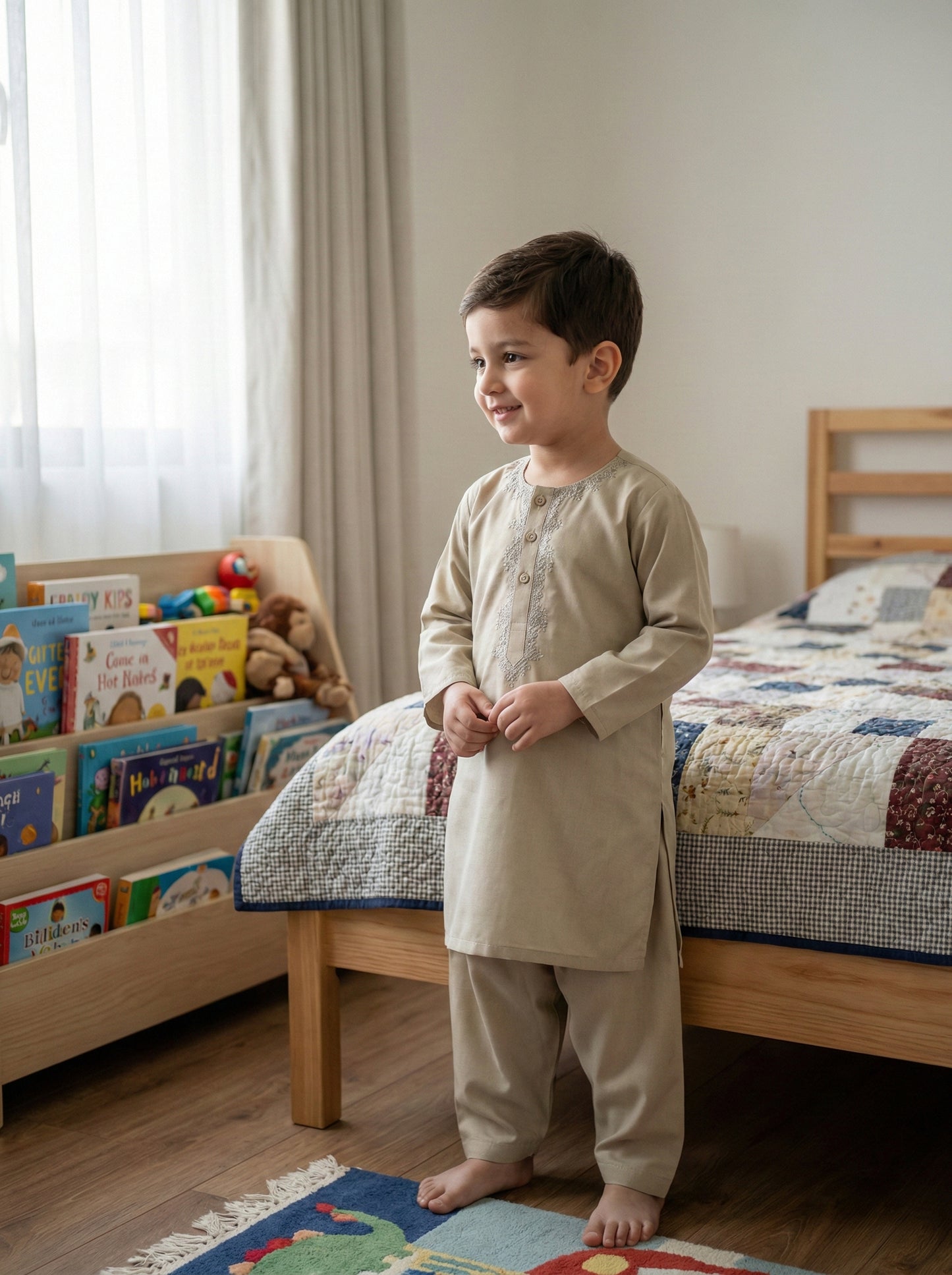 Baby Boy Stylish Kurta Shalwar - Traditional Outfit 6-9M