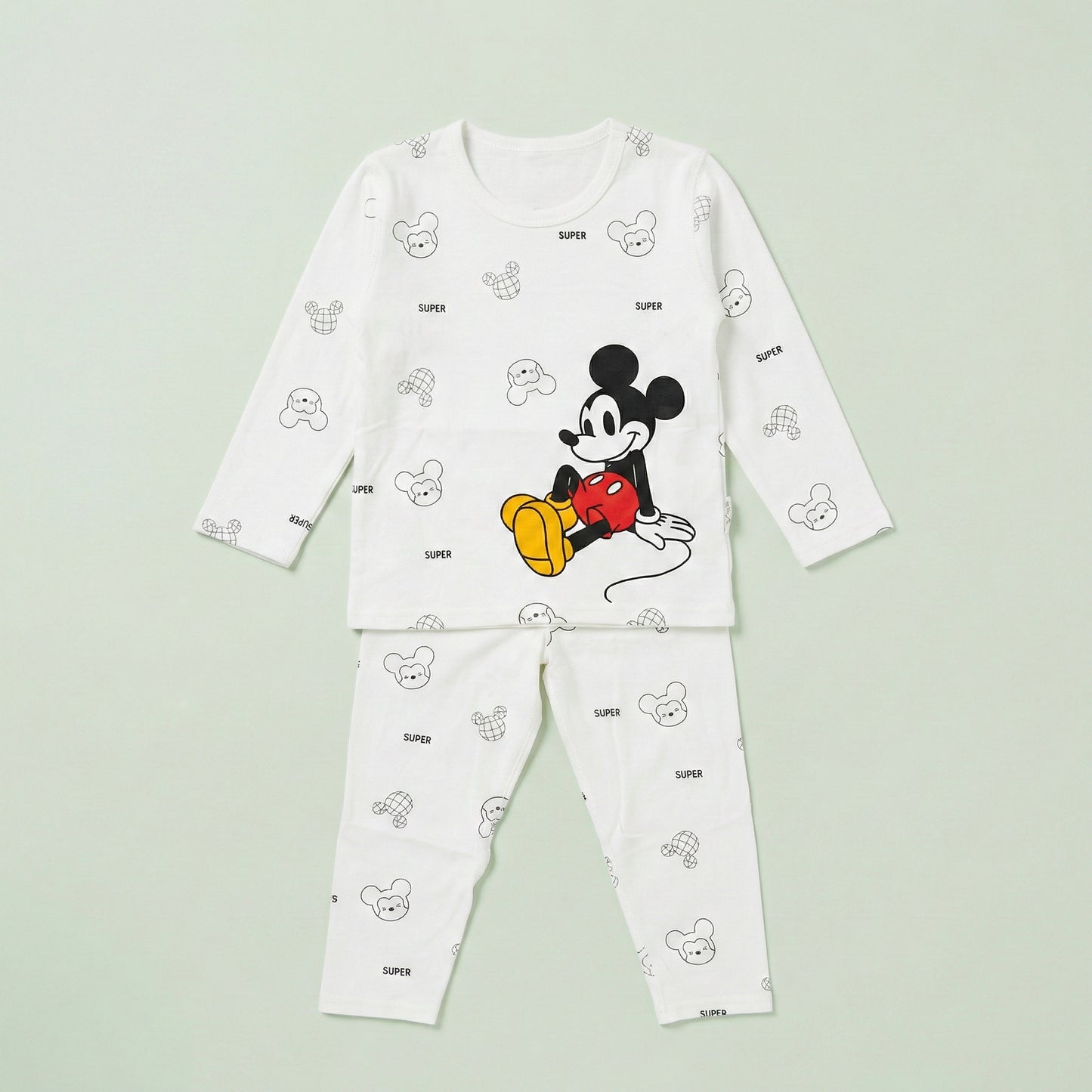 Boys 2-Piece Outfit - Shirt & Trouser Cartoon Character Design 12M-4Y