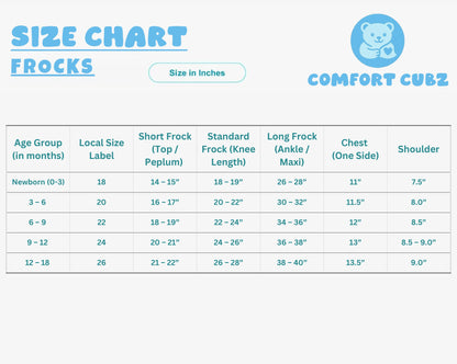 Baby Girl Frock with Matching Hair Band - Complete Dress Set 0-9M