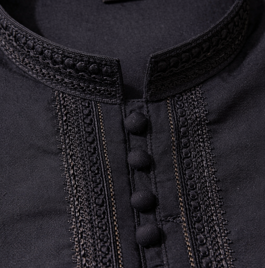 Eid Bundle - Boys Black Kurta Shalwar with Peshawari Sandal