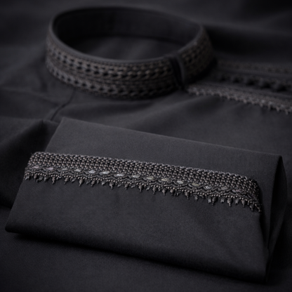 Eid Bundle - Boys Black Kurta Shalwar with Peshawari Sandal