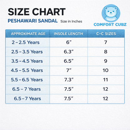 Kids Peshawari Chappal Chocolate Fur Design - Handmade Traditional Sandals