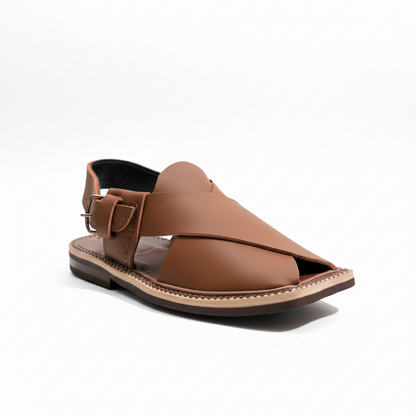 Kids Matte Brown Peshawari Chappal - Handmade Traditional Sandals