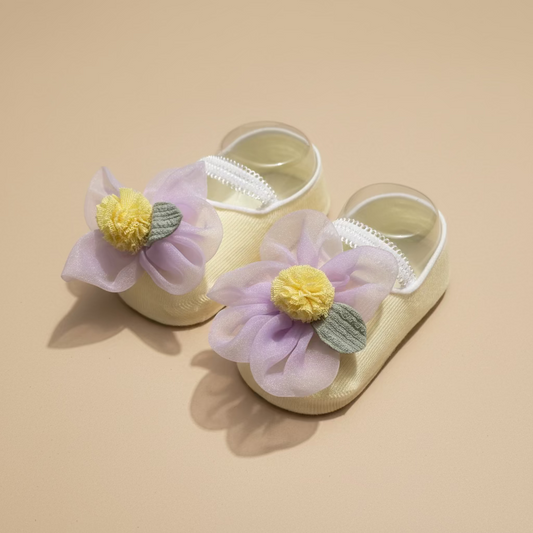 Newborn Baby Booties - Soft Sole First Shoes for Newborns 0-3 Months