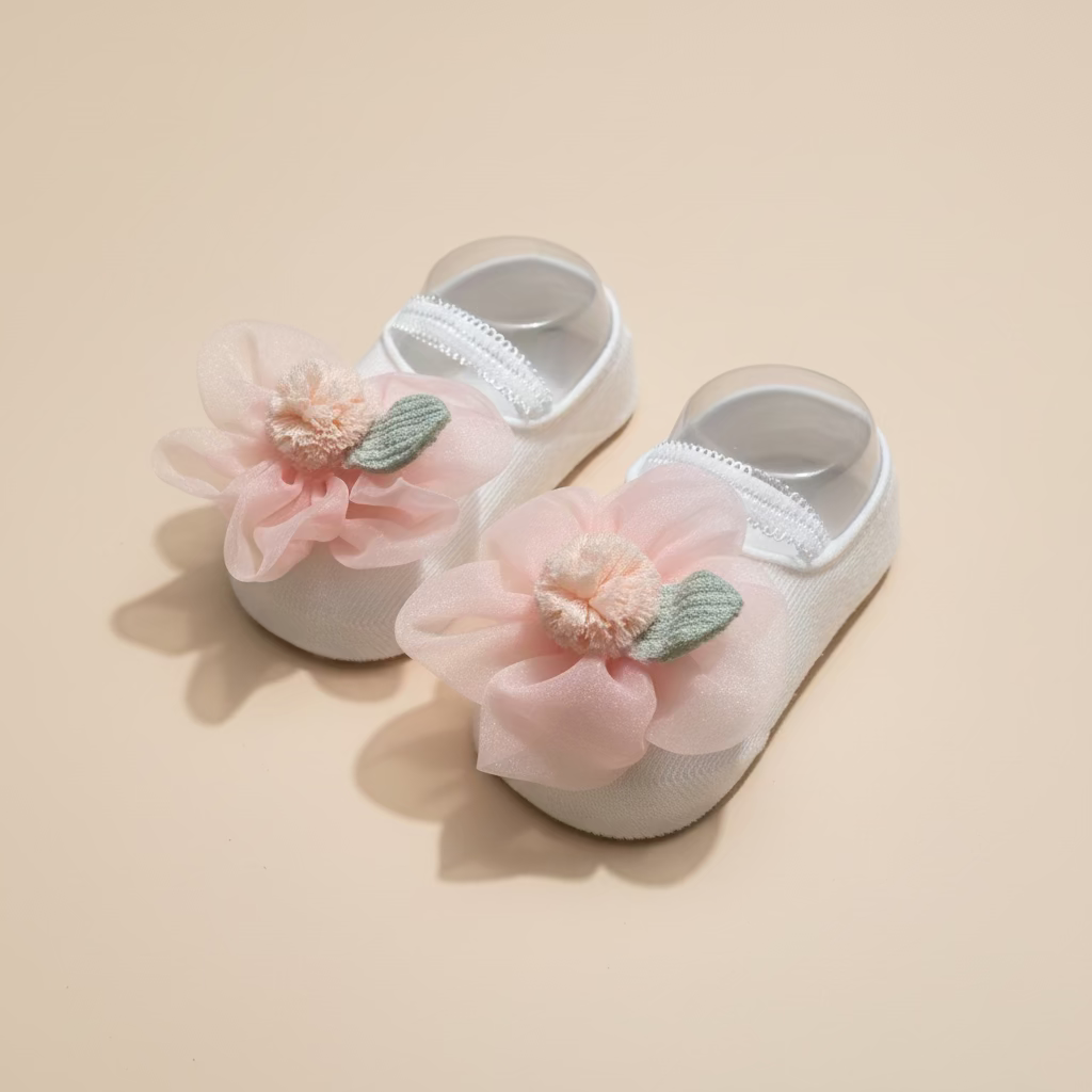 Newborn Baby Booties - Soft Sole First Shoes for Newborns 0-3 Months