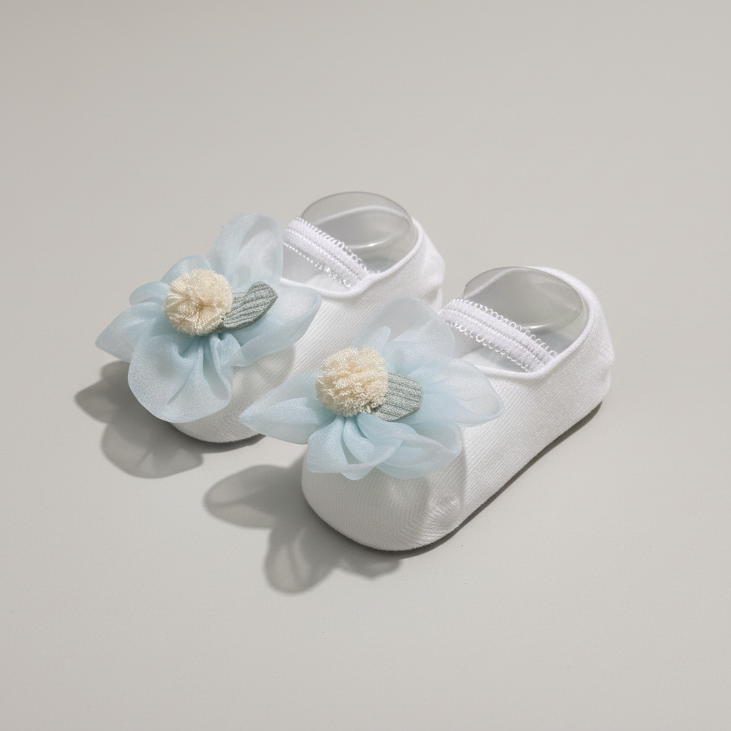 Newborn Baby Booties - Soft Sole First Shoes for Newborns 0-3 Months