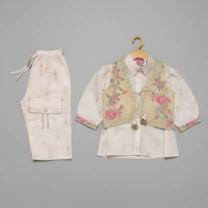 Premium Cotton Embroidered Frock - Pink 2-6Y