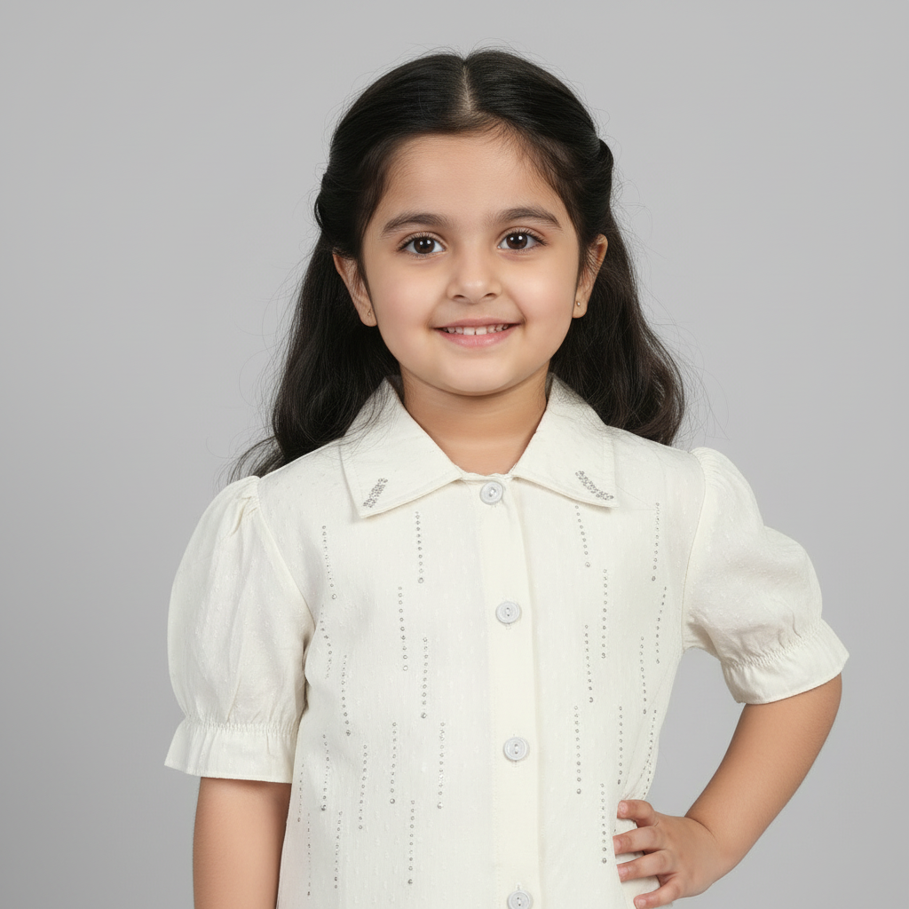 Girls Premium Embroidered Dress - Elegant Party Dress for Occasions & Celebrations
