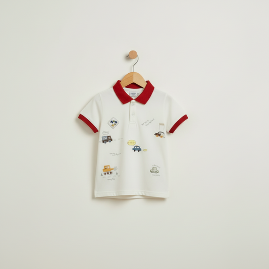 Boys Premium Bold Printed Shirt - Striking Casual Top for Toddlers & Kids 1-6Y