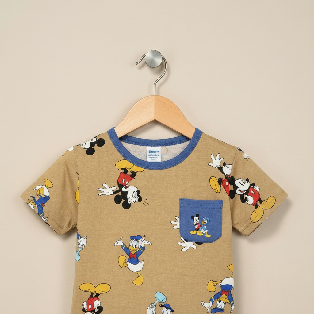 Toddler & Preschool Boy 2-Piece Outfit - Printed Shirt & Shoort Set 2-5Y