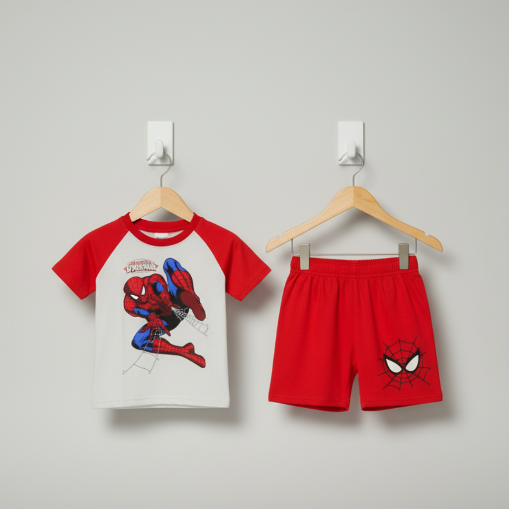 Boys Red Spider Hero Costume - Classic Superhero Dress-Up Suit 2-5Y