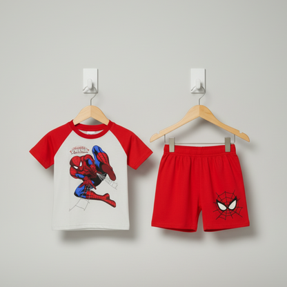 Boys Red Spider Hero Costume - Classic Superhero Dress-Up Suit 2-5Y