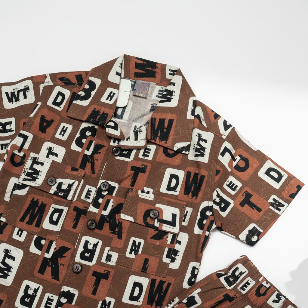 Toddler Boy 2-Piece Outfit - Bold Printed Shirt & Shorts Set 1-3Y