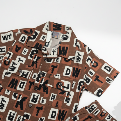 Toddler Boy 2-Piece Outfit - Bold Printed Shirt & Shorts Set 1-3Y