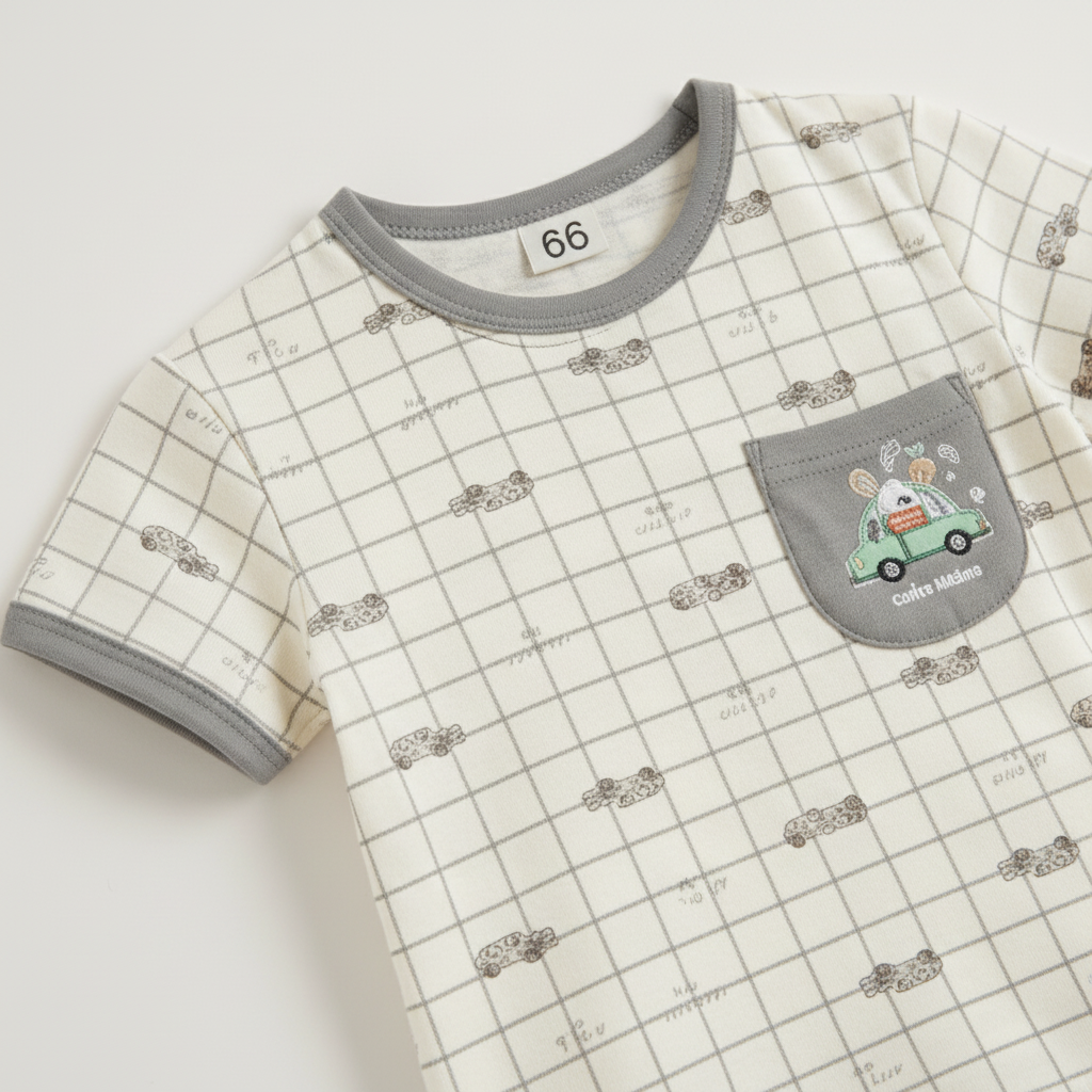 Baby Boys Checked Shirt & Shorts Set - Classic Check Pattern for Infant Boys 3-12 Months
