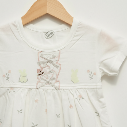 Baby Girls Pink Frock & Shorts Set - Adorable Printed Frock with Shorts for Infant Girls 6-18 Months