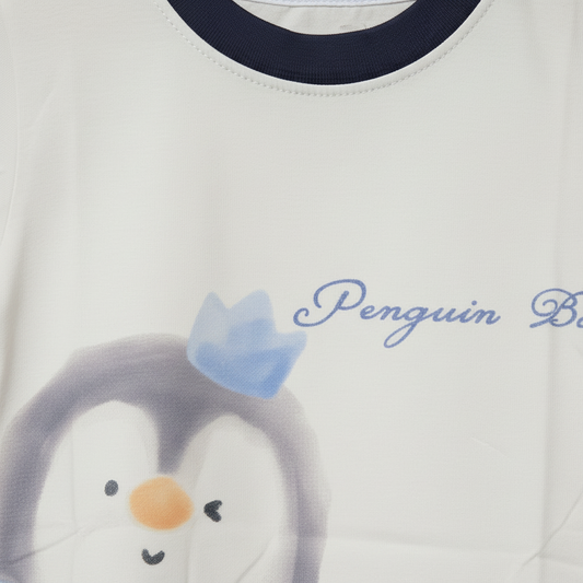 Boys Penguin 2-Piece Set - Cute Printed Shirt & Shorts for Toddlers 12M-4Y