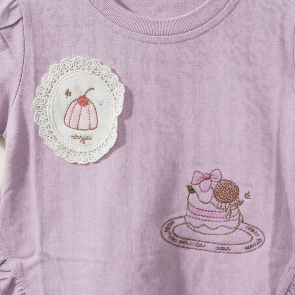 Baby Girls Purple 2-Piece Set - Adorable Printed Shirt & Shorts for Infant Girls 9-24 Months