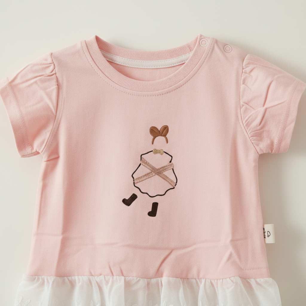 Baby Girls Pink 2-Piece Set - Printed Shirt & Shorts for Infant Girls 9-24 Months