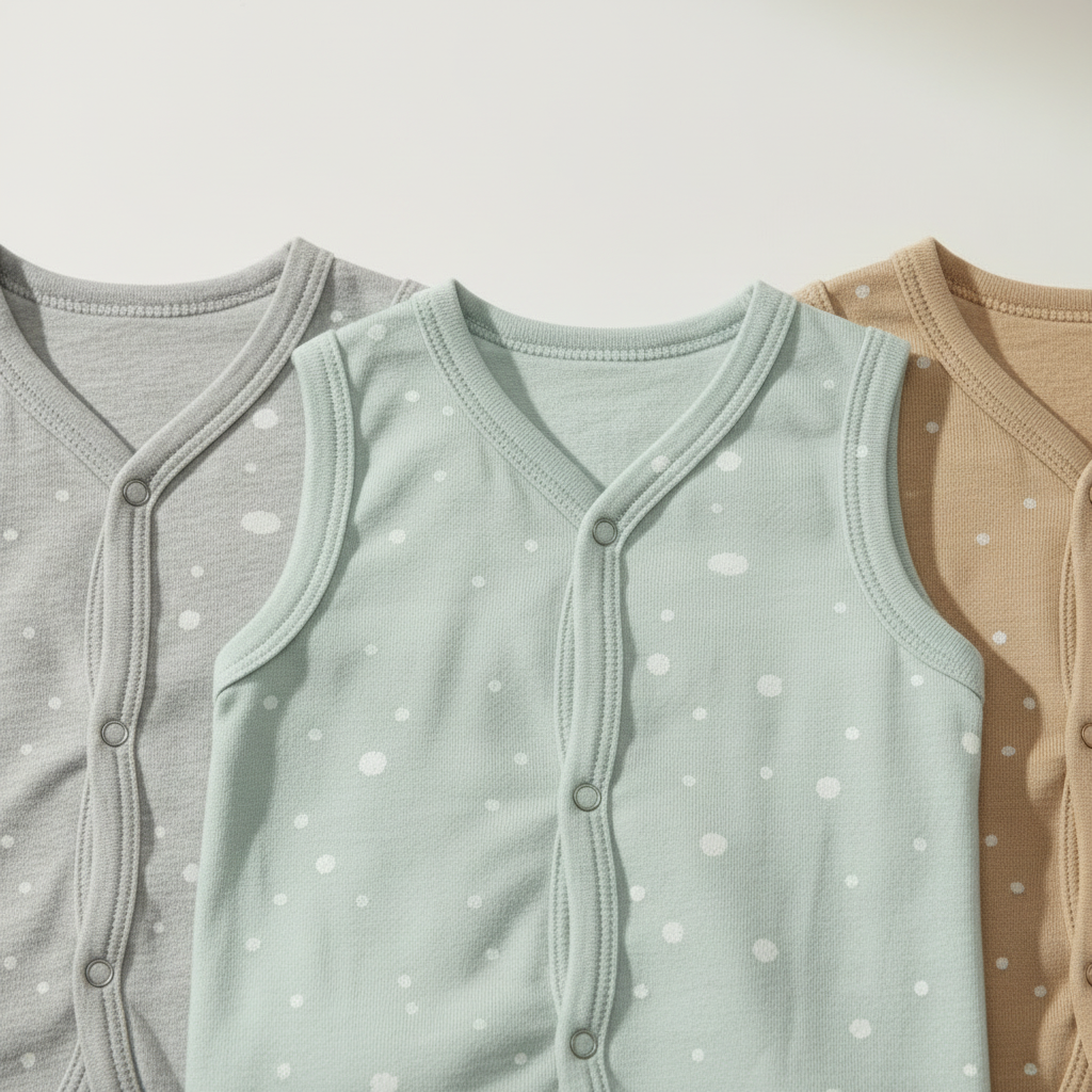 Baby Sleeveless Vest - Soft Cotton Multicolour Pack of 3 for Newborns & Infants 0-12 Months