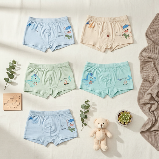 Baby Boys Imported Boxer Shorts - Premium Soft Pack of 2 for Infants 6-12 Months