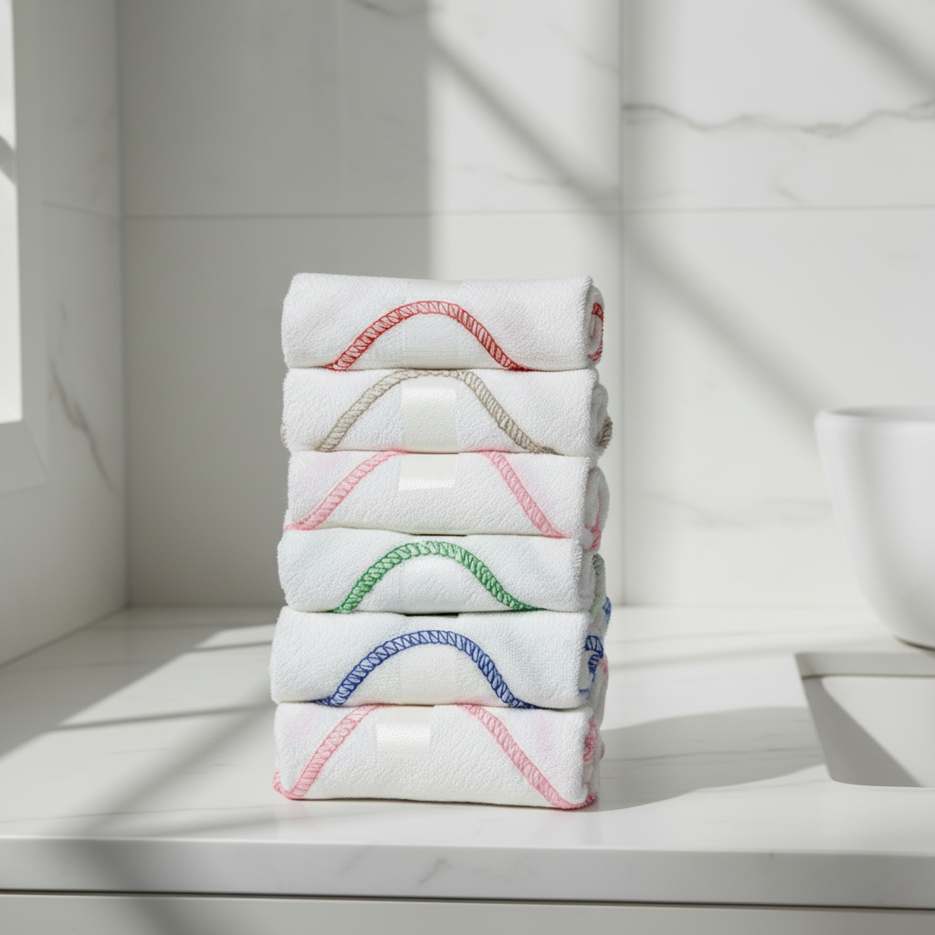 Baby Face Towels - Soft Cotton Pack of 6 | Washcloths for Feeding, Bathing & Burping