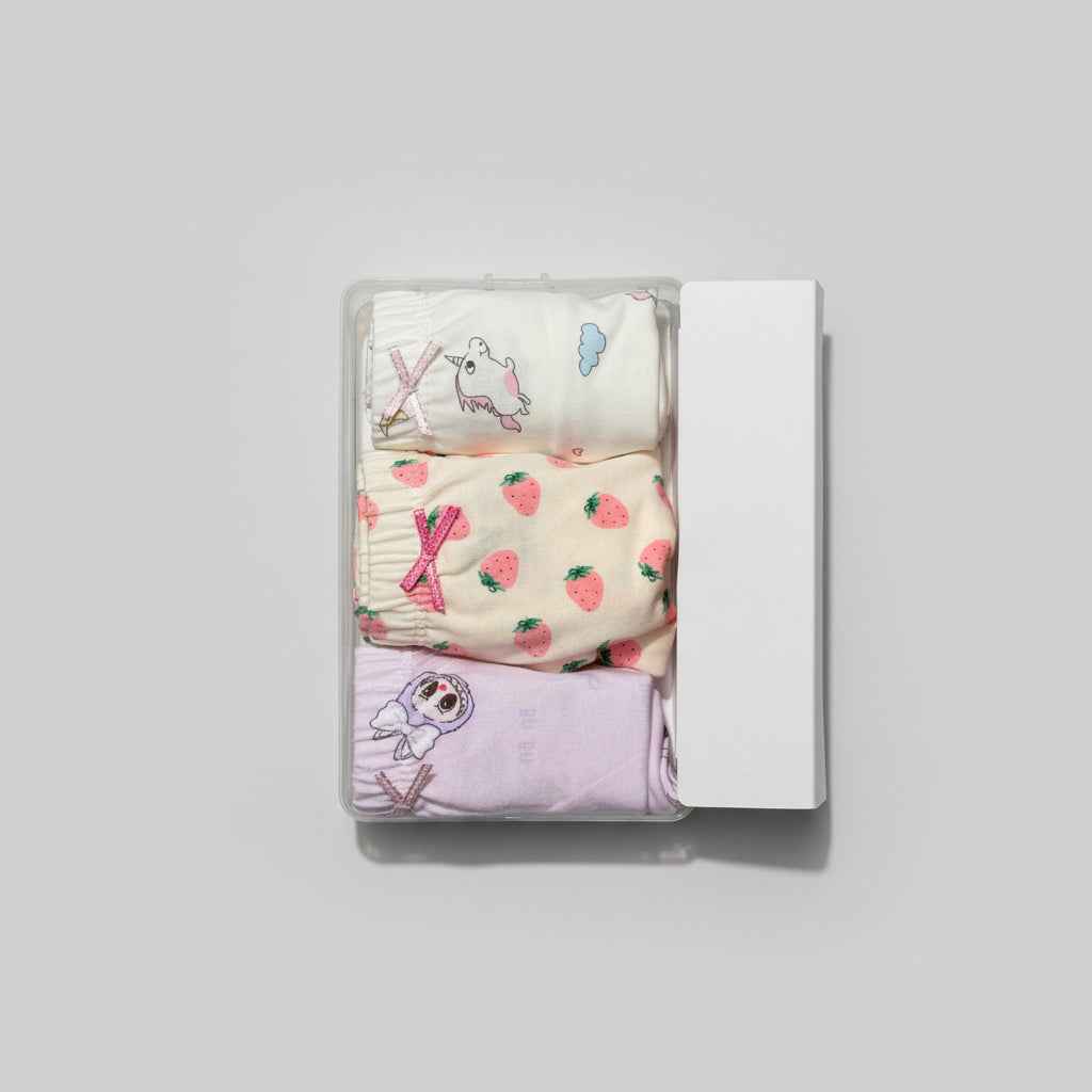 Baby Girls Underwear - Soft Cotton Pack of 3 in Random Designs for Girls