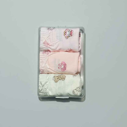 Baby Girls Underwear - Soft Cotton Pack of 3 in Random Designs for Girls