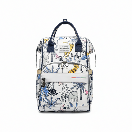 Baby Diaper Bag - Stylish Floral Pattern Large Capacity Mummy Bag for New Mums