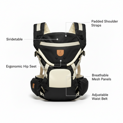 Baby Carrier - Ergonomic Hands-Free Baby Wrap Carrier for Newborns & Infants