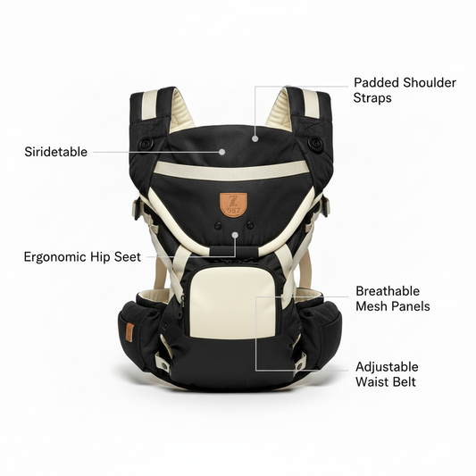 Baby Carrier - Ergonomic Hands-Free Baby Wrap Carrier for Newborns & Infants