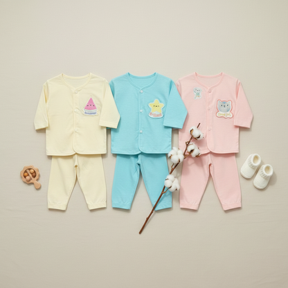 Pack of 3 newborn clothing sets for hospital bag