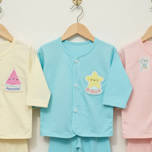 Newborn Pack of 3 Shirt & Trouser Sets - Multi-Colour Assorted Outfit Bundle for Newborns