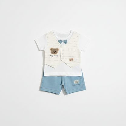 Baby Shirt & Shorts Set - Soft Cotton Summer 2-Piece Casual Outfit for Infants 3-9 Months
